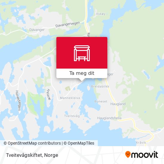 Tveitevågskiftet kart