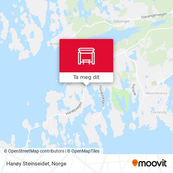 Hanøy Steinseidet kart