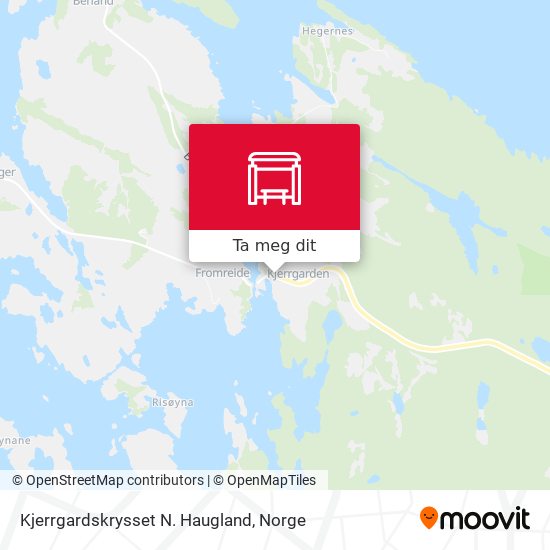 Kjerrgardskrysset N. Haugland kart