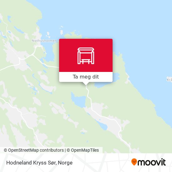 Hodneland Kryss Sør kart