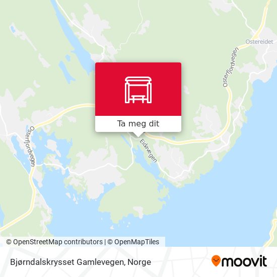 Bjørndalskrysset Gamlevegen kart