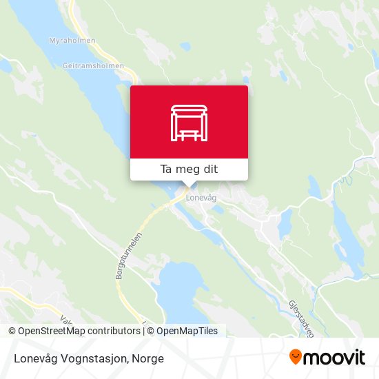 Lonevåg Vognstasjon kart