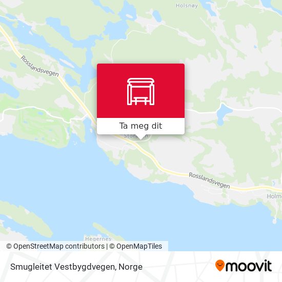Smugleitet Vestbygdvegen kart