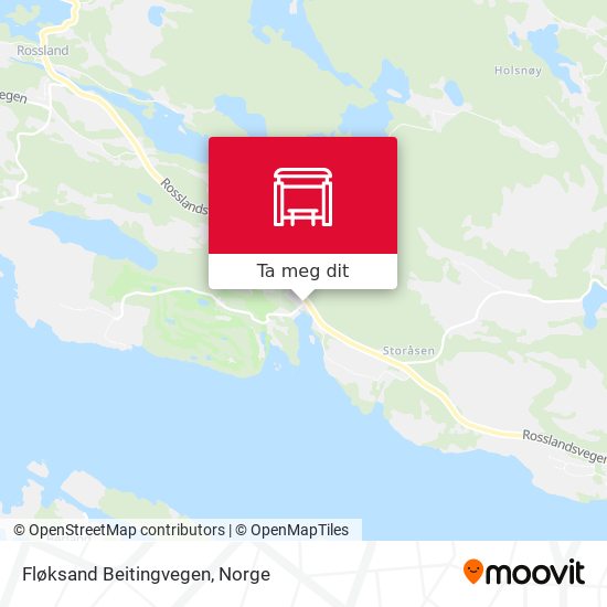 Fløksand Beitingvegen kart