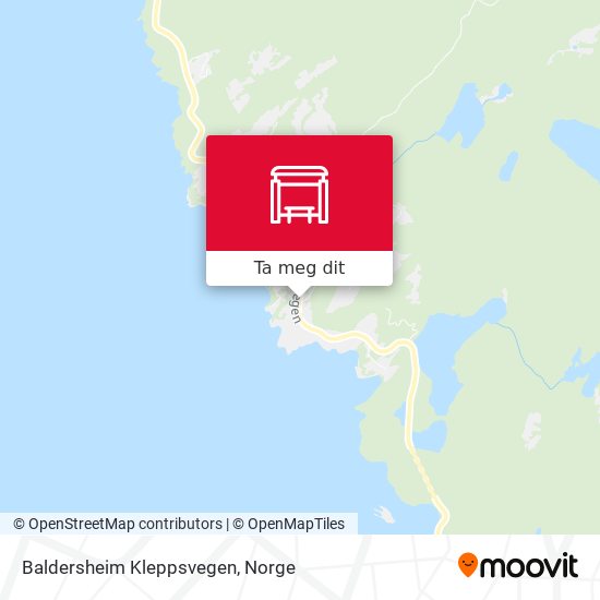Baldersheim Kleppsvegen kart