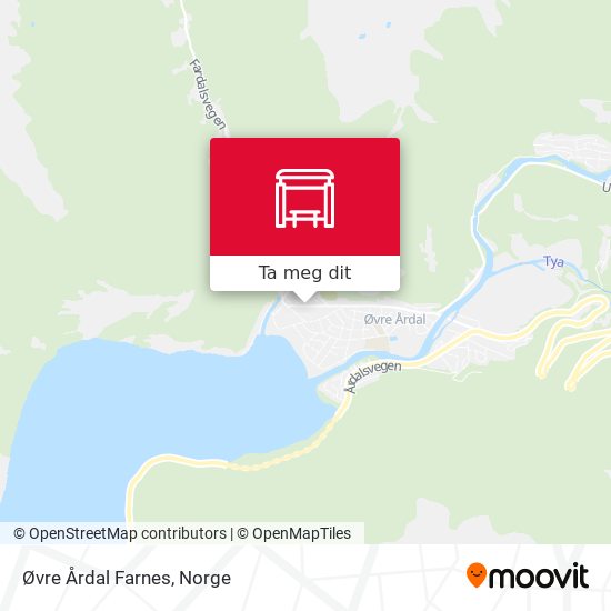 Øvre Årdal Farnes kart
