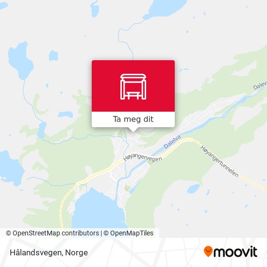 Hålandsvegen kart