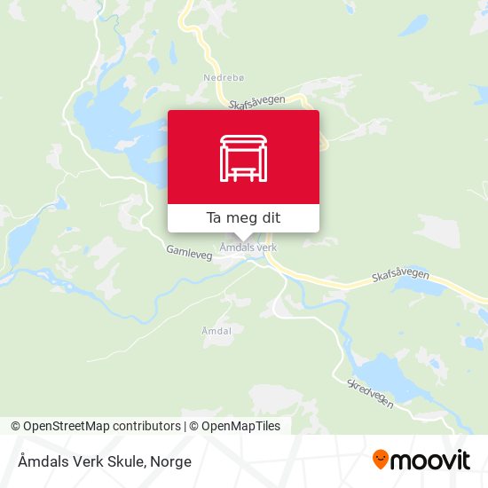 Åmdals Verk Skule kart