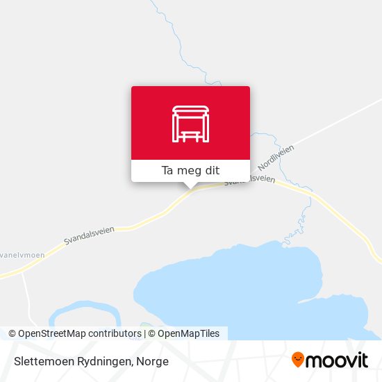 Slettemoen Rydningen kart