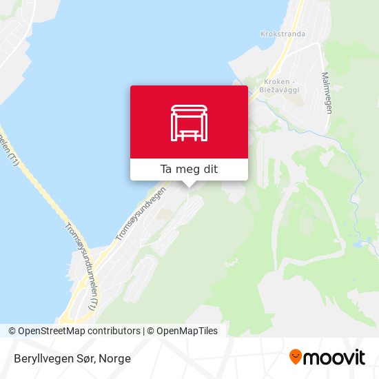 Beryllvegen Sør kart