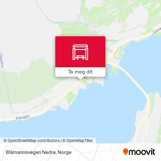 Blåmannsvegen Nedre kart