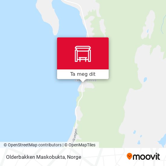 Olderbakken Maskobukta kart