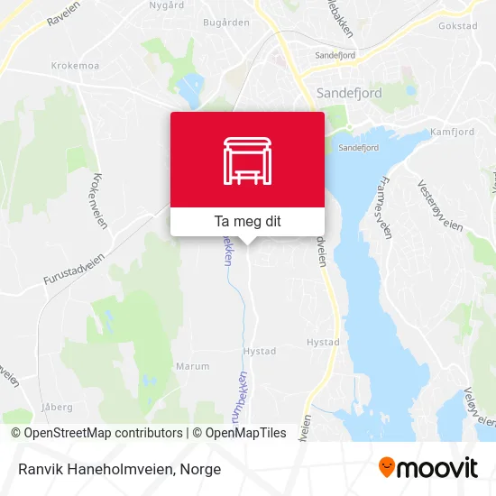 Ranvik Haneholmveien kart