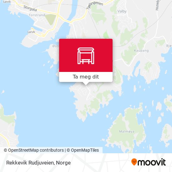 Rekkevik Rudjuveien kart