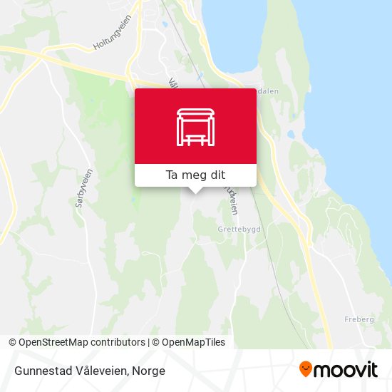 Gunnestad Våleveien kart