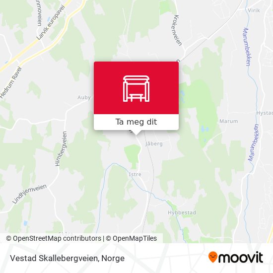 Vestad Skallebergveien kart