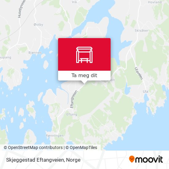 Skjeggestad Eftangveien kart