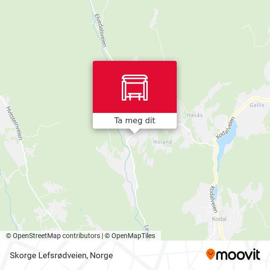 Skorge Lefsrødveien kart