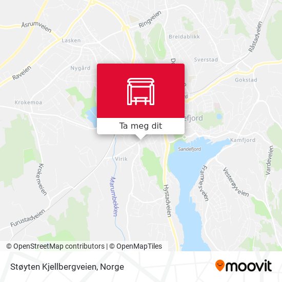 Støyten Kjellbergveien kart