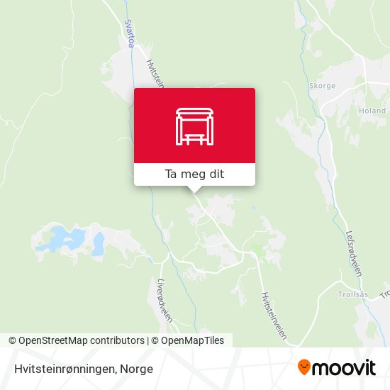 Hvitsteinrønningen kart