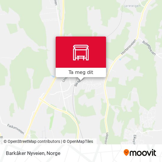 Barkåker Nyveien kart