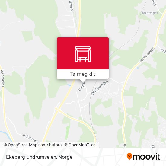 Ekeberg Undrumveien kart