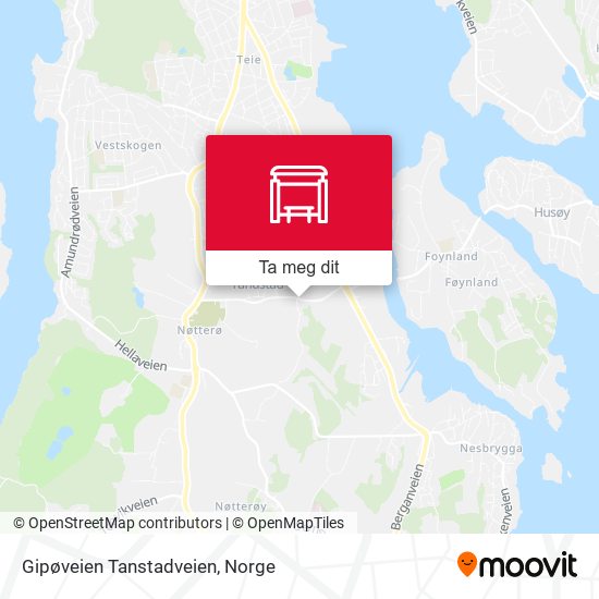 Gipøveien Tanstadveien kart