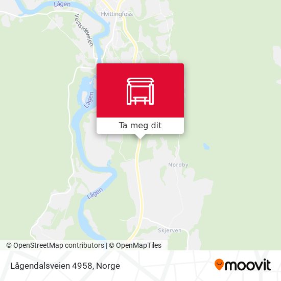 Lågendalsveien 4958 kart