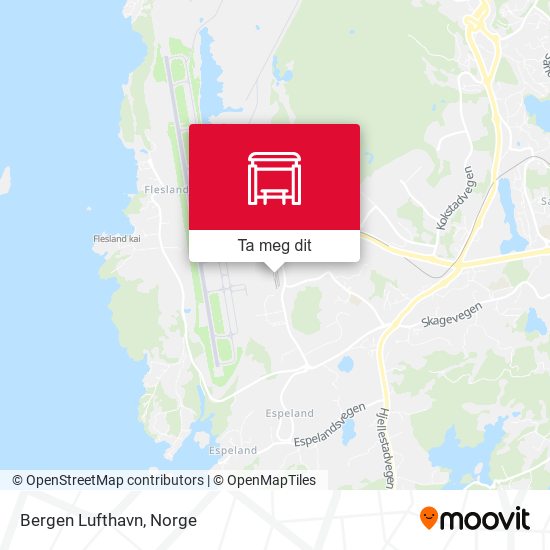 Bergen Lufthavn kart