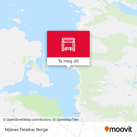 Mjånes Ferjekai kart