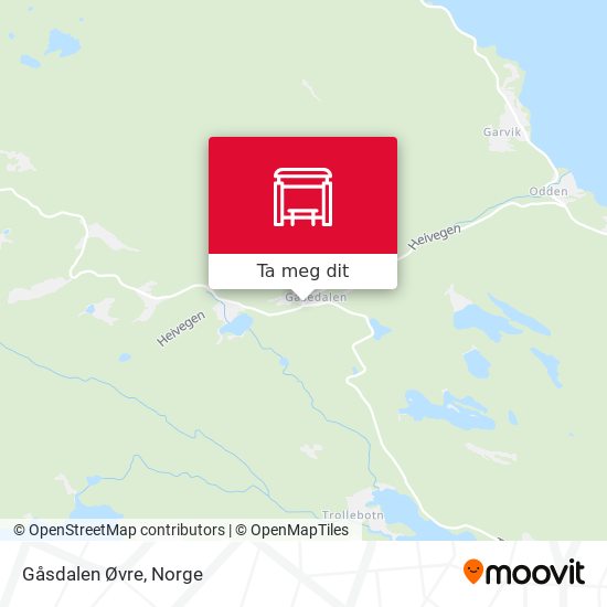 Gåsdalen Øvre kart