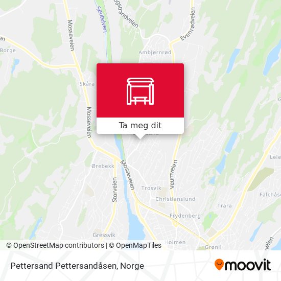 Pettersand Pettersandåsen kart