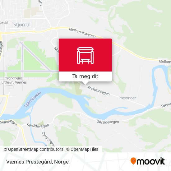 Værnes Prestegård kart