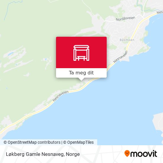 Løkberg Gamle Nesnaveg kart