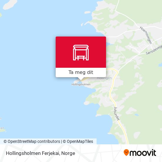 Hollingsholmen Ferjekai kart