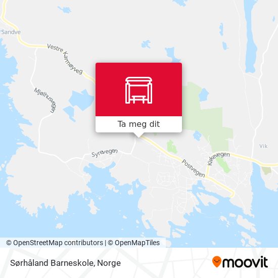 Sørhåland Barneskole kart