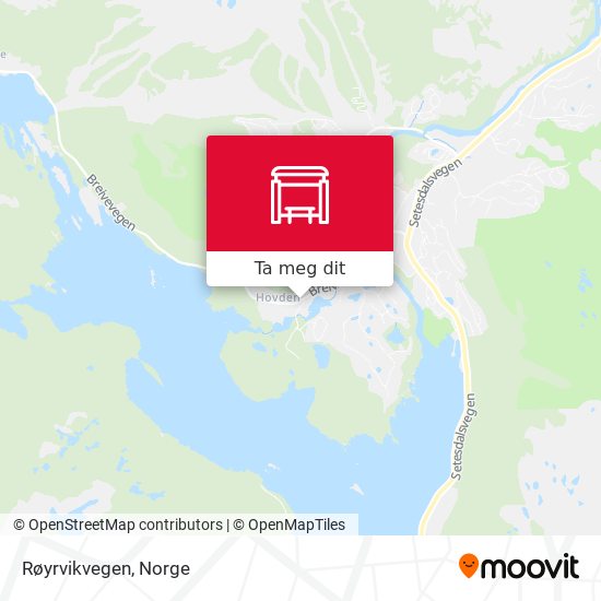 Røyrvikvegen kart