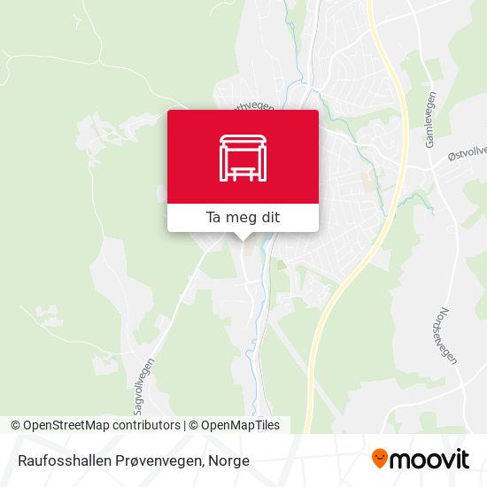 Raufosshallen Prøvenvegen kart