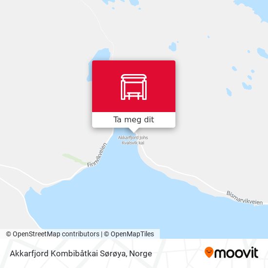 Akkarfjord Kombibåtkai Sørøya kart