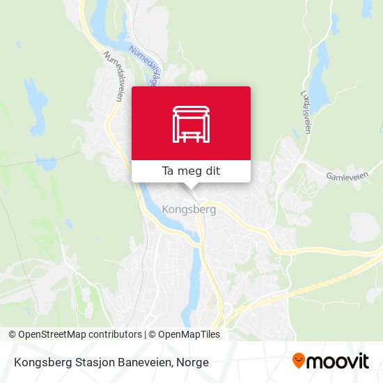 Kongsberg Stasjon Baneveien kart