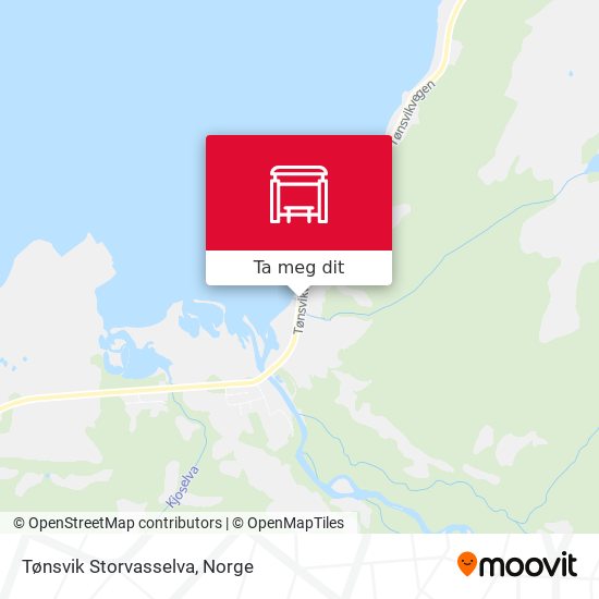 Tønsvik Storvasselva kart