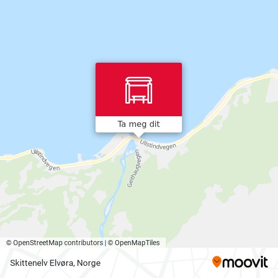 Skittenelv Elvøra kart