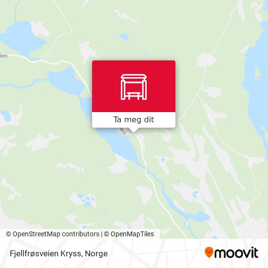 Fjellfrøsveien Kryss kart