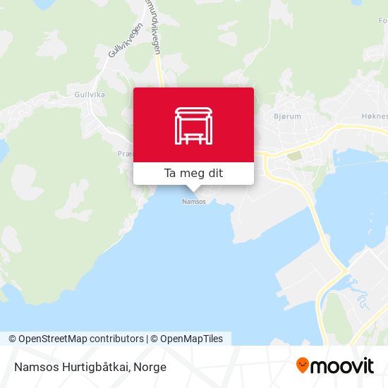 Namsos Hurtigbåtkai kart