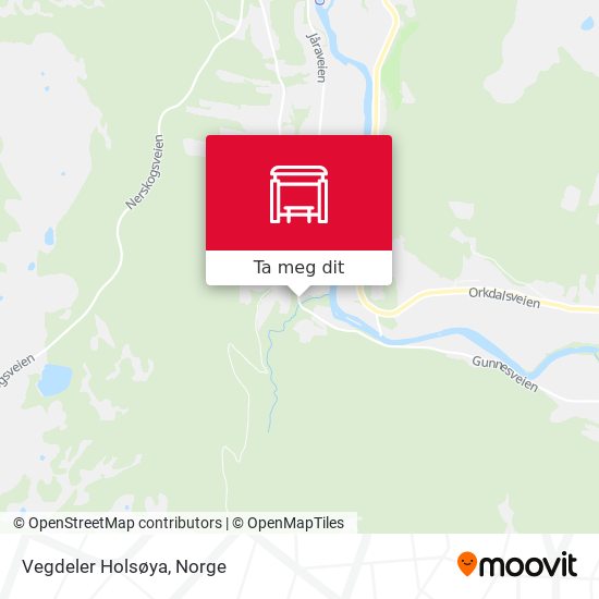 Vegdeler Holsøya kart