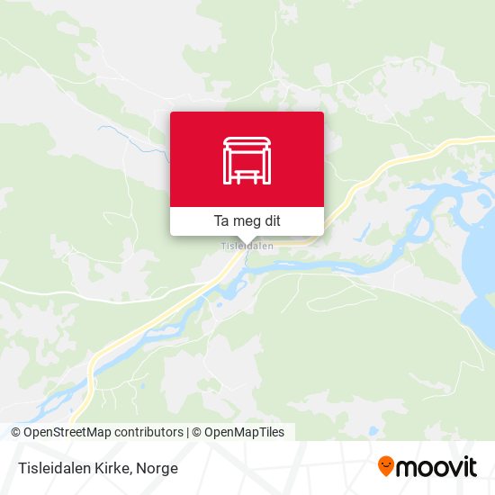 Tisleidalen Kirke kart