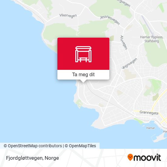 Fjordgløttvegen kart
