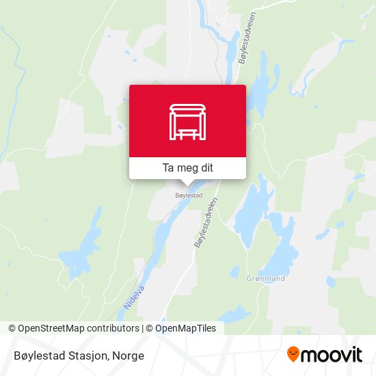 Bøylestad Stasjon kart