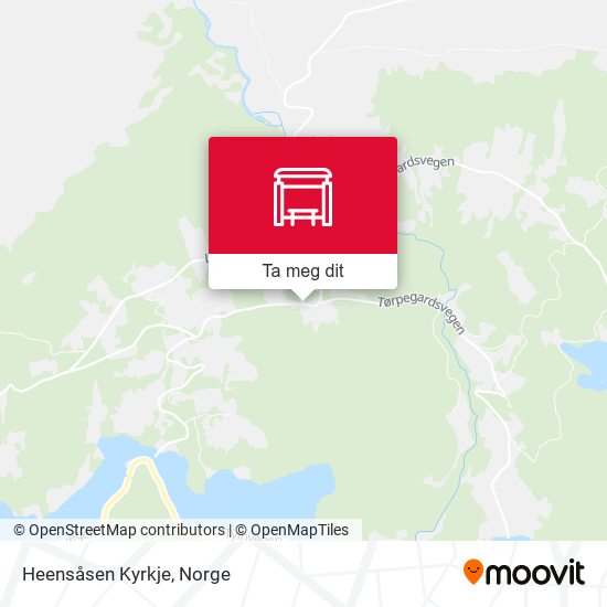Heensåsen Kyrkje kart