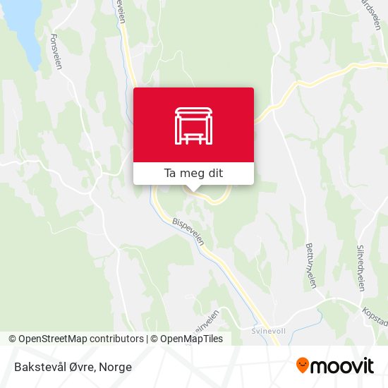 Bakstevål Øvre kart